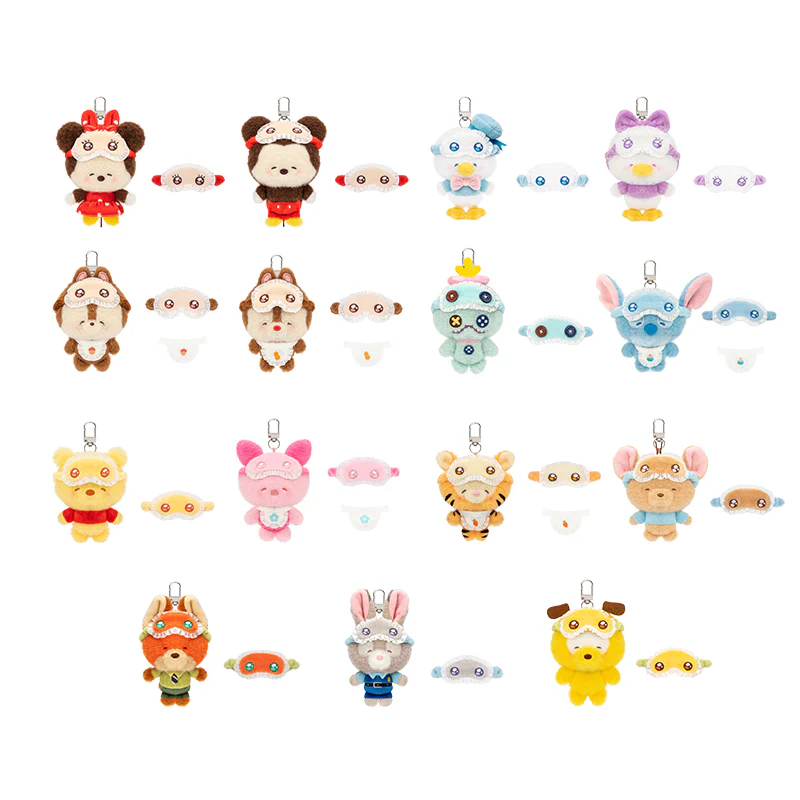 Disney Squinting Sleepwear Series Plush Keychains Gift Blind Boxes - Image 10